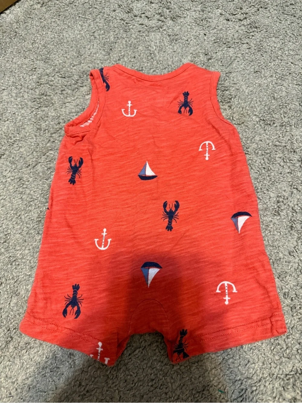 Red Striped Baby Tee with Easy Neckline